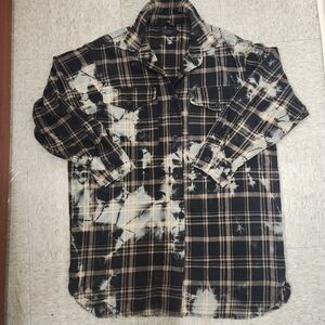 ALL SAINTS Lily Check Shacket Dress in Black